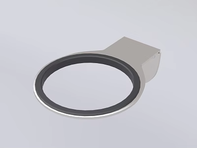 Metal Circular Hook With Square Base And Durable Design For Home Use 3d model