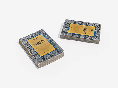 Journey to the West Chinese Classical Books With Traditional Yellow Cover Design 3d model