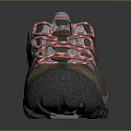 Brown And Gray Hiking Shoes With Pink Laces Non Slip Sole For Outdoor Activities