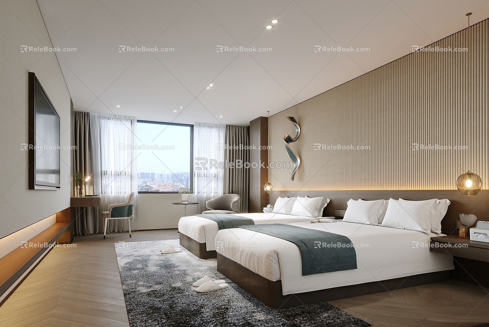 Hotel Rooms Modern Rooms 3d model