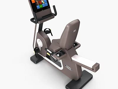 Modern Fitness Equipment Stationary Exercise Bike with LCD Display Comfortable Seat and Pedals 3d model