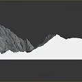 3D Terrain Model Featuring Mountain Ranges And Flowing River With Detailed Natural Texture
