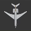 Sleek Passenger Airliner With White Fuselage Yellow Tail Twin Engines And Entry Stairs