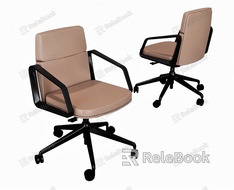 Modern Office Chair Leisure Chair Roller Wheelchair Leather Chair model