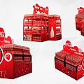 Supermarket stacking shelves 3d model