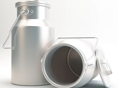 Modern Ceramic Canisters With Open And Closed Lids For Home Kitchen Storage 3d model