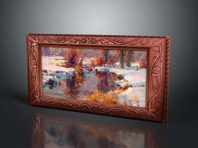 Jane Ou Oil Painting Gouache Painting Famous Painting 3d model