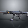 Advanced Sci Fi Weapon With Black Metal Barrel Ergonomic Grip And Tactical Design 3d model
