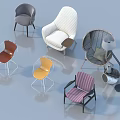 Various Accent Chairs With Modern Styles Colorful Upholstery And Metal Frames Collection