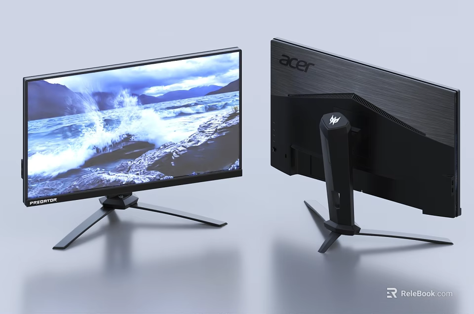 Acer Curved Computer Monitor With Stylish Stand And High Quality Display Design 3d model 