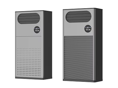 Two Standing Household Air Purifiers with Different Panel Designs and Vertical Structure for Home Use 3d model