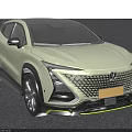 Light Green Modern SUV With Distinctive Grille Design Black Roof And Sleek Lines