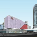 Modern Commercial Complex With Green Roof Tall Buildings And Urban Landscaping