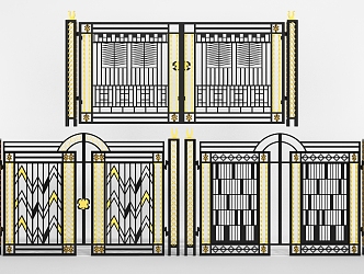 Jane European Gate Iron Gate 3d model