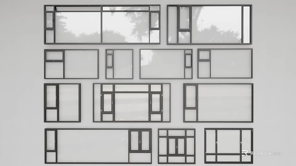 Variety Of Floor To Ceiling Window Designs 3d model