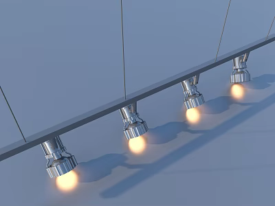 Modern Downlights And Spotlights With Silver Finish For Ceiling Lighting Design 3d model