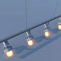 Modern Downlights And Spotlights With Silver Finish For Ceiling Lighting Design 3d model