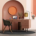 Desk and chair combination SU model 3d model