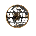 Wall clock Map wall clock 3d model