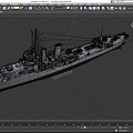 Monaghan Battleship Cruiser Frigate Warship Destroyer Battleship Steamship Video Class Super Realistic High Precision Low Face Number Low Model 3d model