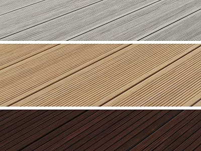 Wooden Flooring Components In Light Gray Medium Brown And Dark Brown Textures 3d model