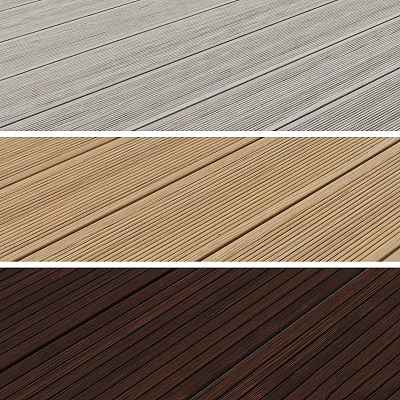 Wooden Flooring Components In Light Gray Medium Brown And Dark Brown Textures 3d model