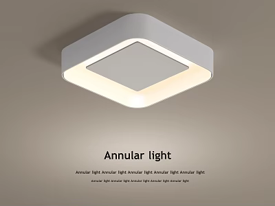Annular Modern LED Ceiling Light Bright for Living Room and Bedroom 3d model