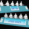 Elegant Reception Desk for Changjiang Shoucheng with Harmony Under Heaven and Staff
