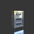 Stainless Steel Three Layer Kitchen Oven Appliance With Wheels And Glass Doors