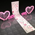 Romantic Photo Check-in Spot with Pink Heart Decorations LOVE Sign and Sweet Path