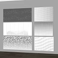 Modern Decorative Perforated Panels With Various Hole Patterns And Textured Designs 3d model