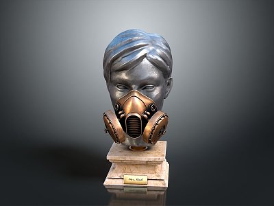 Gas Mask Science Fiction Gas Mask Gas Mask Respirator Breathing Mask Biochemical Mask Science Fiction Mask 3d model