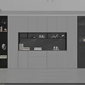 Modern Wine Cabinet Interior Design With Glass Doors And Storage Shelves