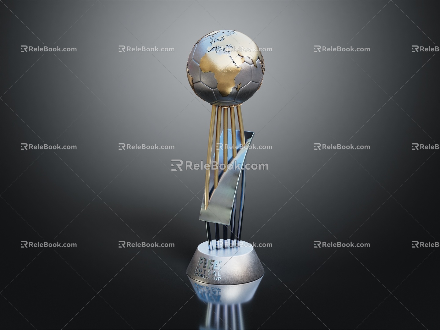 Modern Trophy Football Trophy World Cup Trophy Gold Cup 3d model