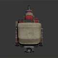 Vintage Steam Powered Vehicle With Canvas Top And Red Body Design