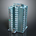Modern Multi Story Office Building Exterior With Regular Windows And Main Entrance