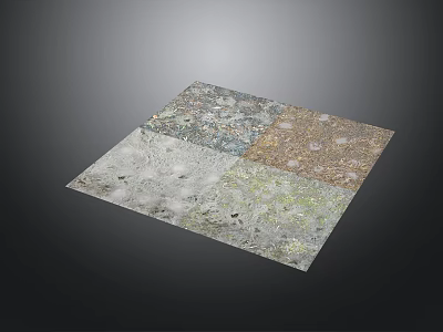 Square Decorative Tile Sample With Multiple Color Textures And Patterns 3d model