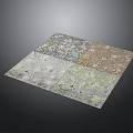 Square Decorative Tile Sample With Multiple Color Textures And Patterns