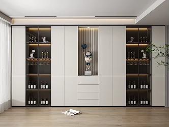Modern Sideboard Wine Cabinet Trendy Play Jewelry Ornaments 3d model