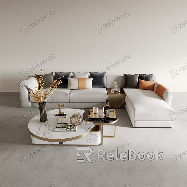 Sofa Coffee Table Combination Leisure Sofa Living Room Sofa model