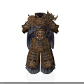 Ancient Ornate Weapon Armor Design With Intricate Dragon Carvings And Metal Details 3d model
