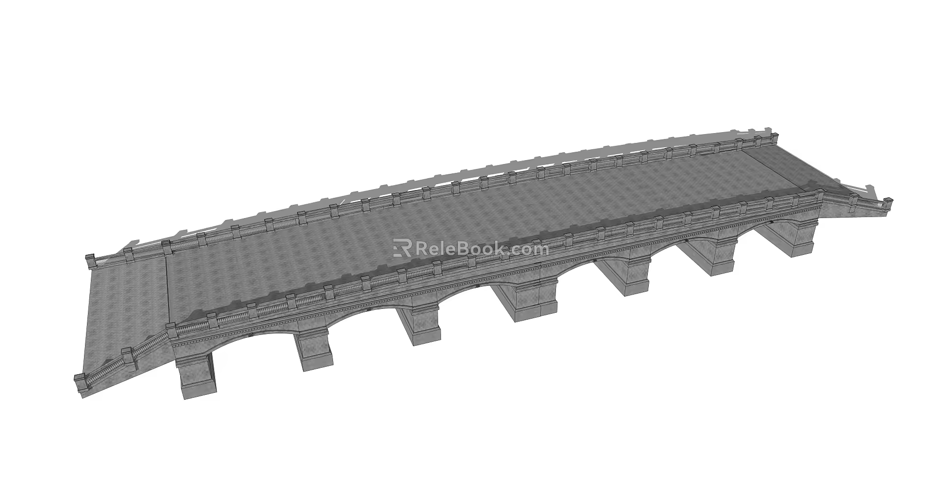 Modern Bridge Landscape Bridge 3d model