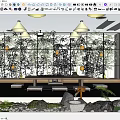 Modern Minimalist Public Office Desk and Chair Computer 3d model
