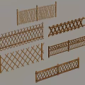 Wooden Garden Fences With Various Decorative Lattice And Woven Designs