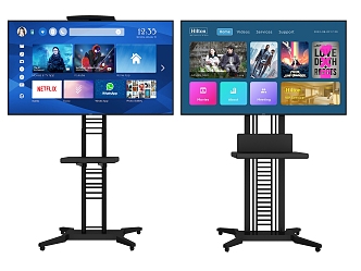 Bracket TV Screen Display Advertising Screen Bracket Mobile TV Conference TV Night View TV 3d model