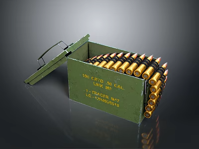 Vintage Green Metal Storage Box With Ammo Can Design For Home Organization 3d model