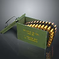 Vintage Green Metal Storage Box With Ammo Can Design For Home Organization 3d model