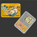 Vintage Storage Tins With Tom and Jerry Show Design And Transparent Lid Containing Colorful Labels