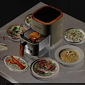 Air Fryer Kitchen Appliance Ideal For Cooking Various Delicious Home Dishes