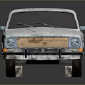 Vintage White Classic Car With Retro Body Design And Chrome Accents
